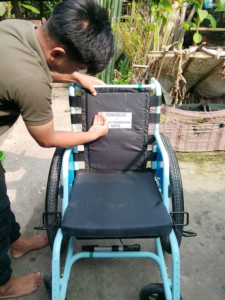 01. GNF Donated four customized wheelchairs to BRAD, in Beldangi